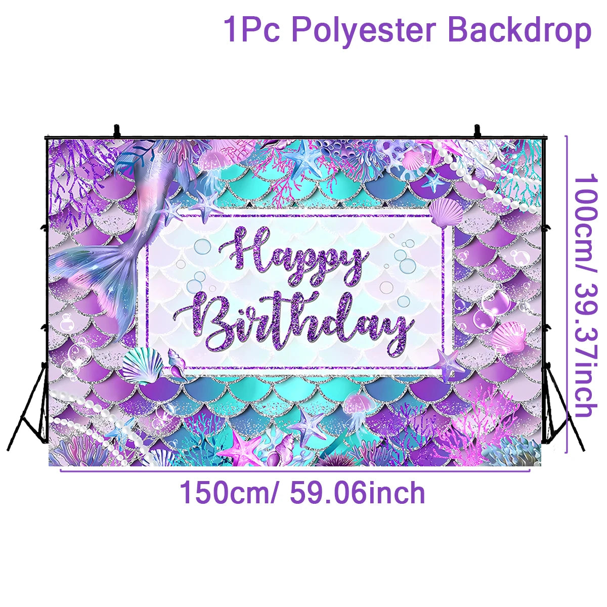 Little Mermaid Party Decor 1st One Birthday Party Kids Girl Mermaid Party Gifts Mermaid Brithday Party Supplies Baby Shower
