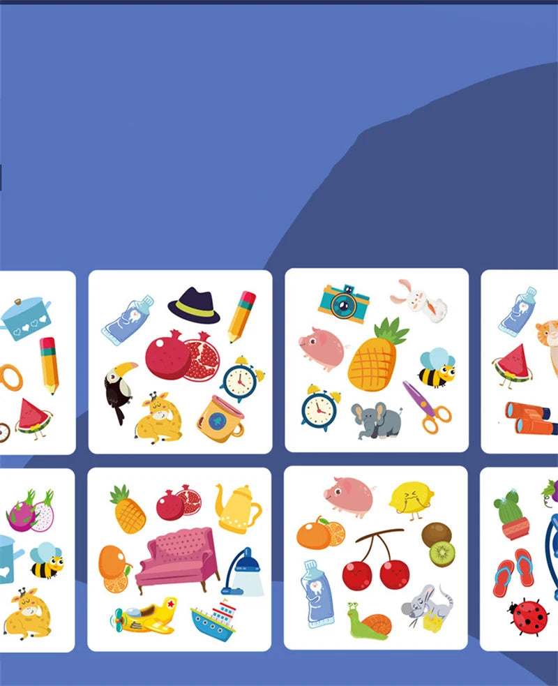 Crazy Flip Card Cognition Matching Game Reaction Brain Memory Training Interactive Table Game Kids Montessori Educational Toys