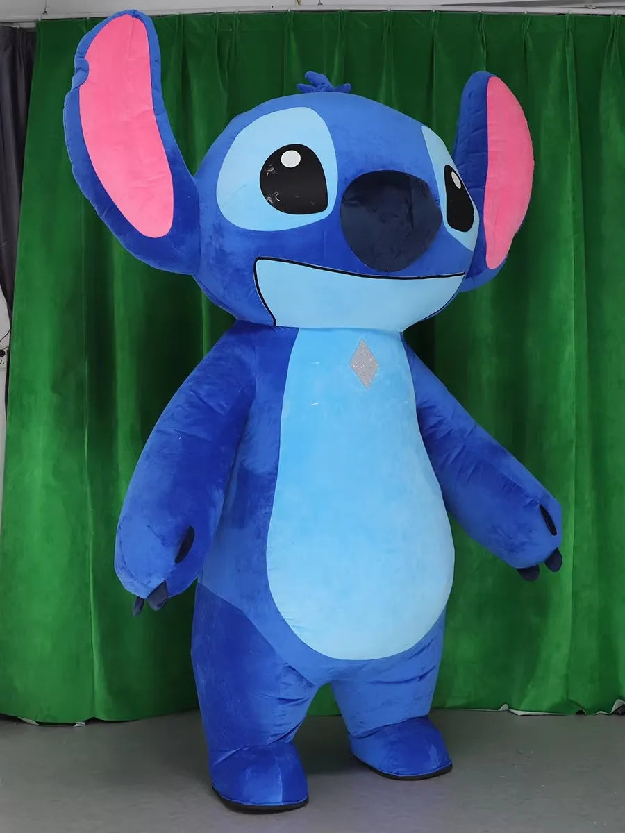 2m/2.6m Giant Blue Lilo & Stitch Mascot Costume Inflatable Cosplay Suits Anime Cartoon Character Inflatable Costumes For Adults