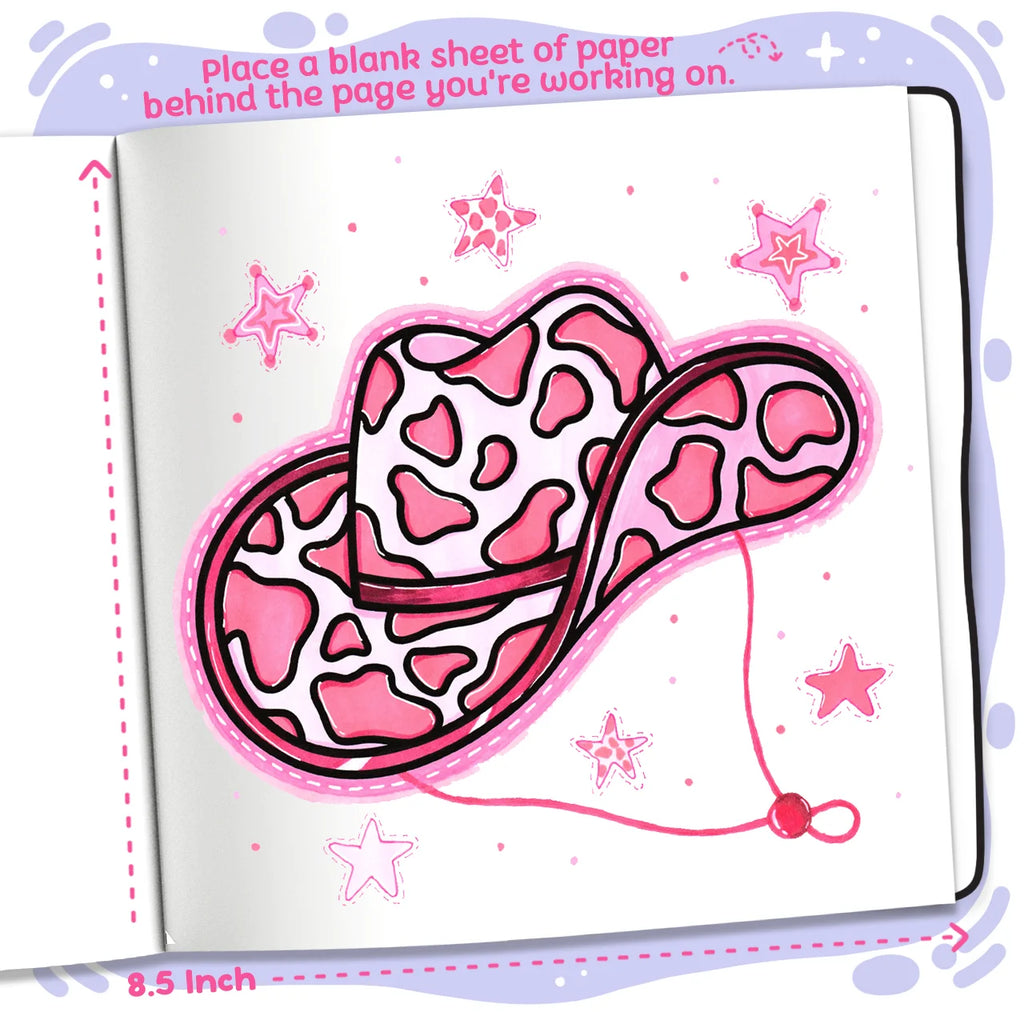 Bold and simple pattern coloring book for fashionable atmosphere, cute picture book for adults and teenagers, and coloring book
