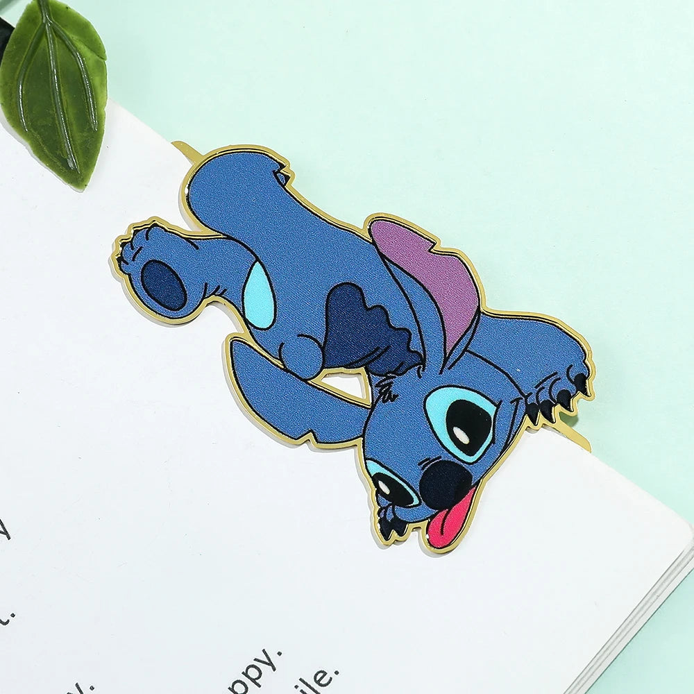 Cute Stitch Book Marks Cartoon Anime Fans Gifts Collect Metal Bookmarks Gifts From Parents to Kids Toys for Students Stationery