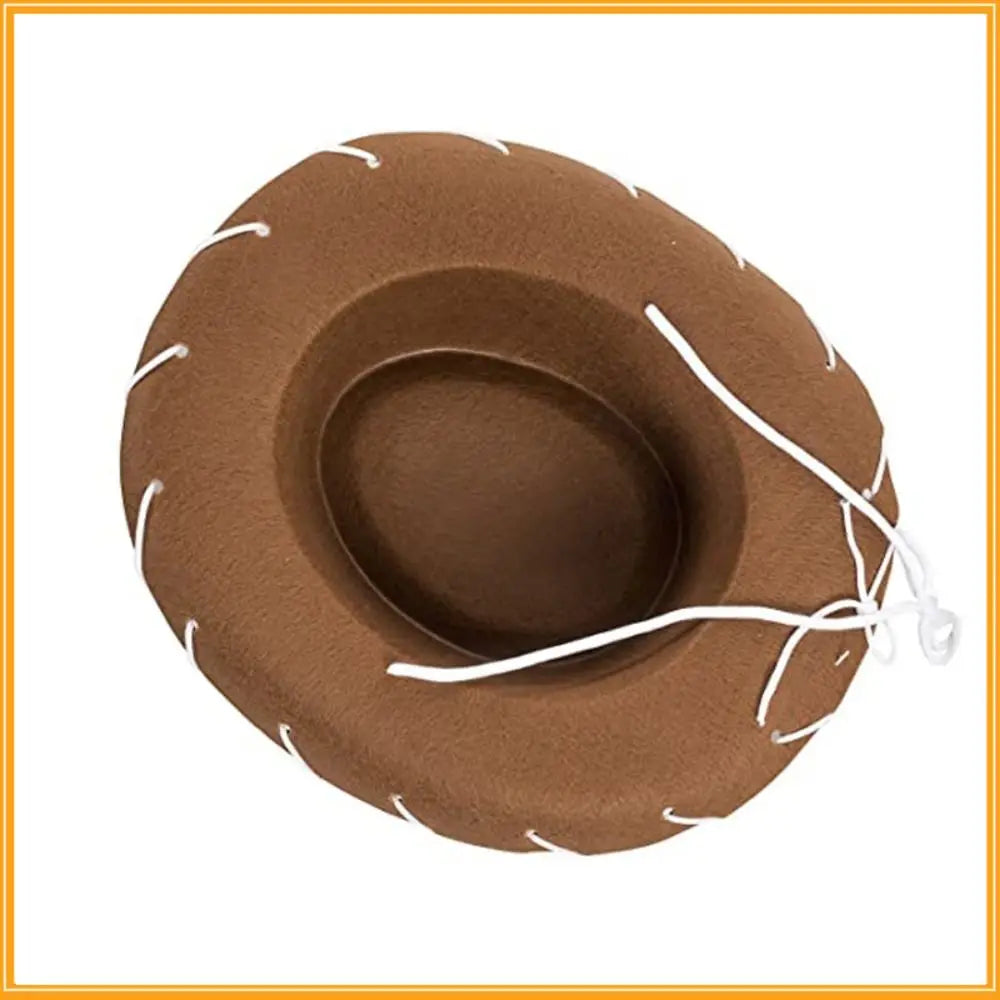 Adjustable Western Big Eaves Cowboy Hat Kids Cosplay Costume Prop Dress-up Jazz Hat Felt Princess Hat Party Cowgirl Hat