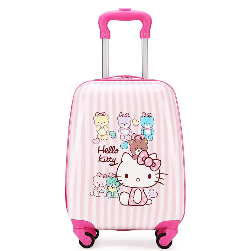 New 18-Inch Suitcase Kawaii Kuromi Kids Trolley Case Student Cartoon Luggage Girls Travel Portable Boarding Case Kids Toys Gift