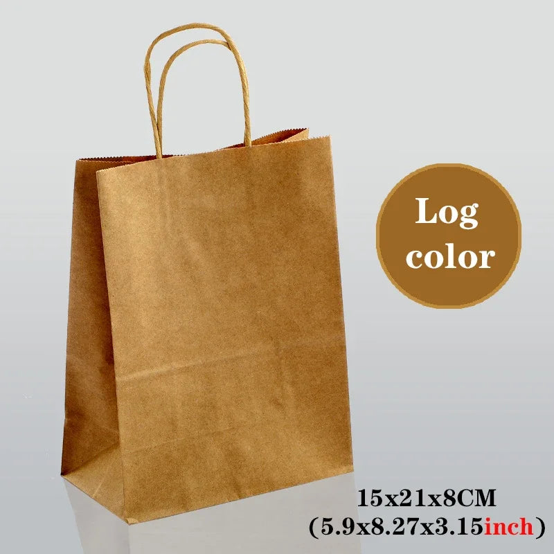 10/30/50pcs Holiday Party Gift Bag with Handle Jewelry Shopping Bag Thanksgiving Valentine's Day Marriage Gift Colored Paper Bag