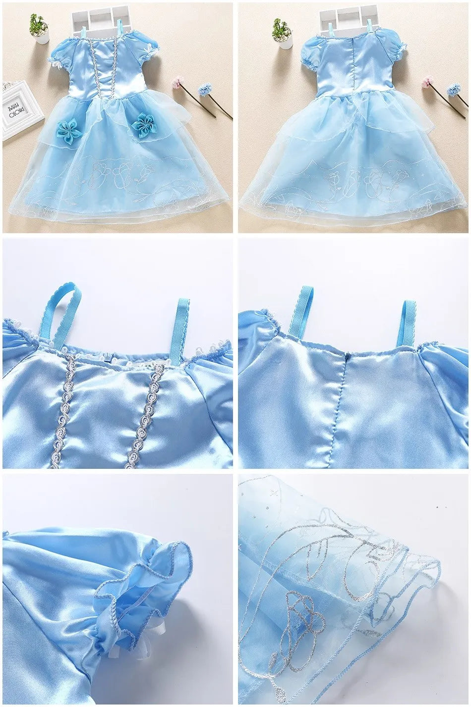 Children Princess Costume Party Fancy Flower Vestido New 2024 Christmas Birthday Carnival Dress Up Rapunzel Belle Disguise Frock