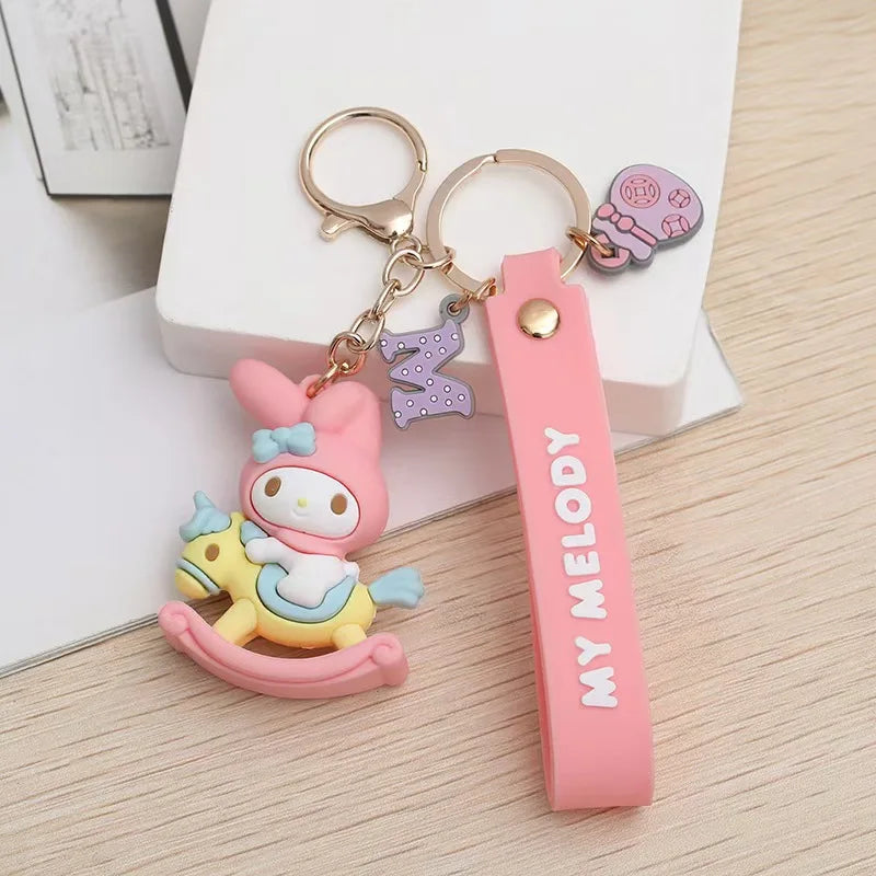 Sanrio Unicorn Series Keychain Cinnamoroll Pendant Little Twin Stars Accessories Hello Kitty My Melody Bag Charms Birthday Gift
