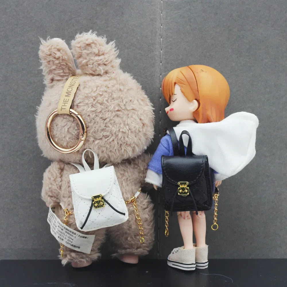15-17 Cm Labubu Backpack Toy BJD Doll Bag Handmade Set DIY Doll Backpack Replacement Clothing Accessories in Stock