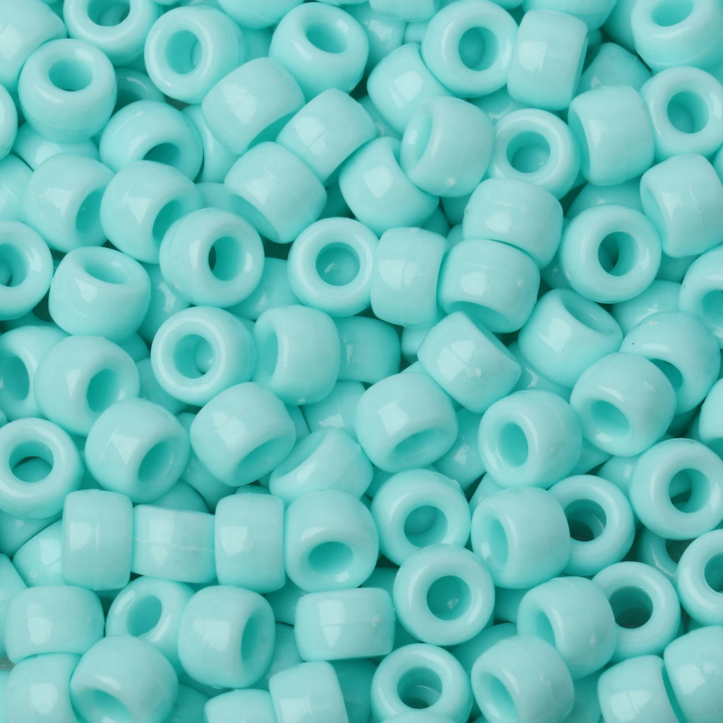 100pcs Luminous Pony Beads 6x9mm Acrylic Beads Big Hole Spacer Beads For Diy Craft Jewelry Charms Bracelets Making Hair Supplies