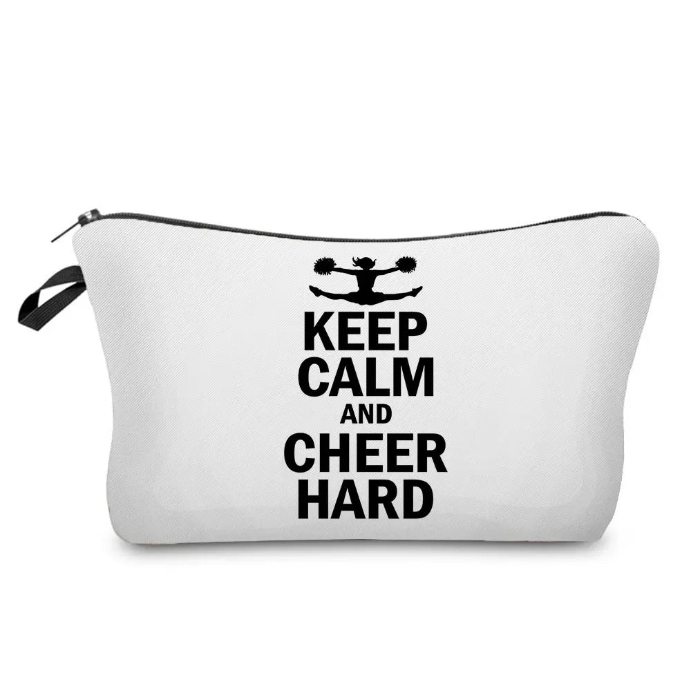 Cheerleading Girl Makeup Bag Club Gift Bag Female Portable Custom Pattern Cosmetic Bag Travel Organizer Storage Bag Toiletry Kit