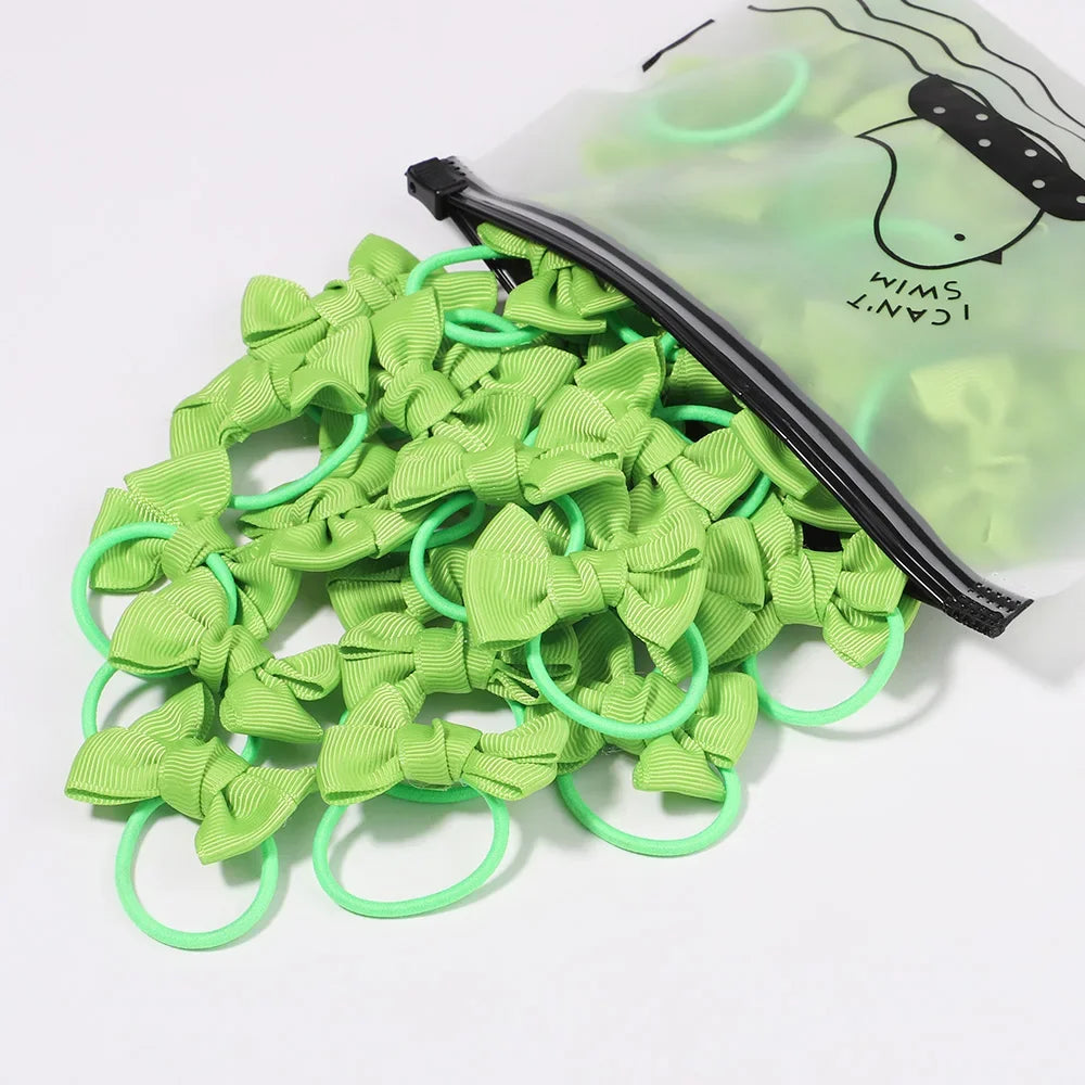 5Pcs Children Hair Ties Headdress Girls Scrunchies Elastic Hair Band Kids Hair Rope Bow Rubber Band Set Baby Accessories