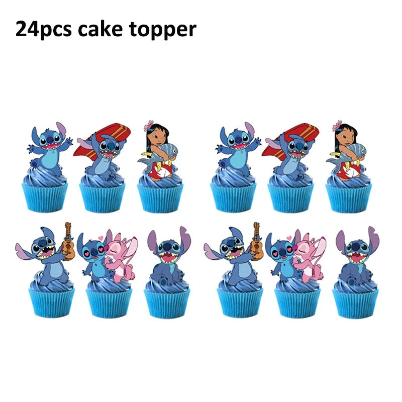 Stitch Party Supplies For Child Lilo And Stitch Birthday Party Decorations Balloons Banner Tablecloth Backdrop Tableware