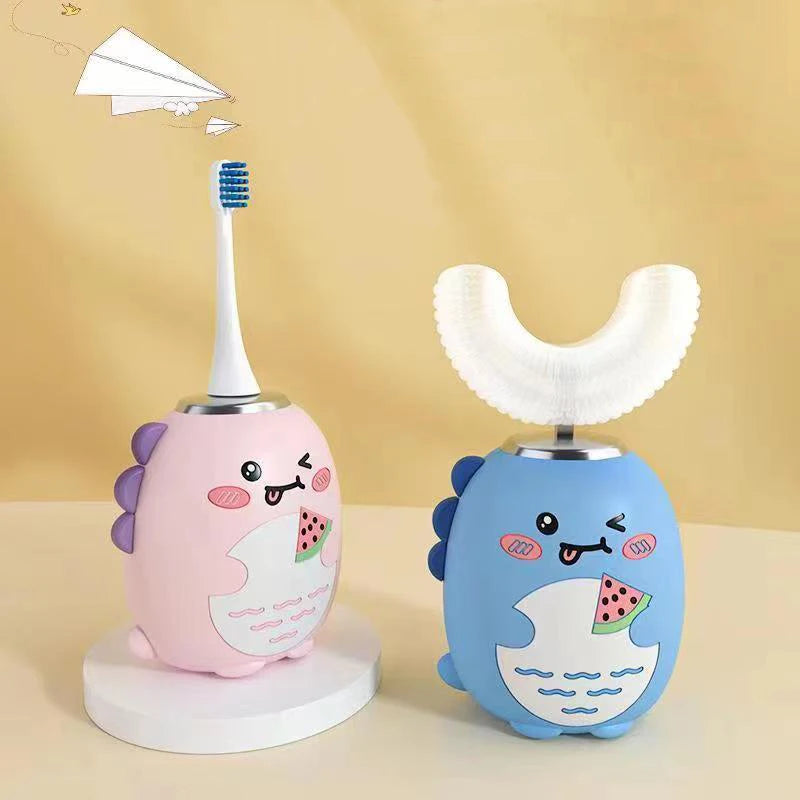 U-Shaped Electric Rechargeable Toothbrush For Children, Oral Care For Boys And Girls Over 2 Years Old, Tooth Cleaning And Brush