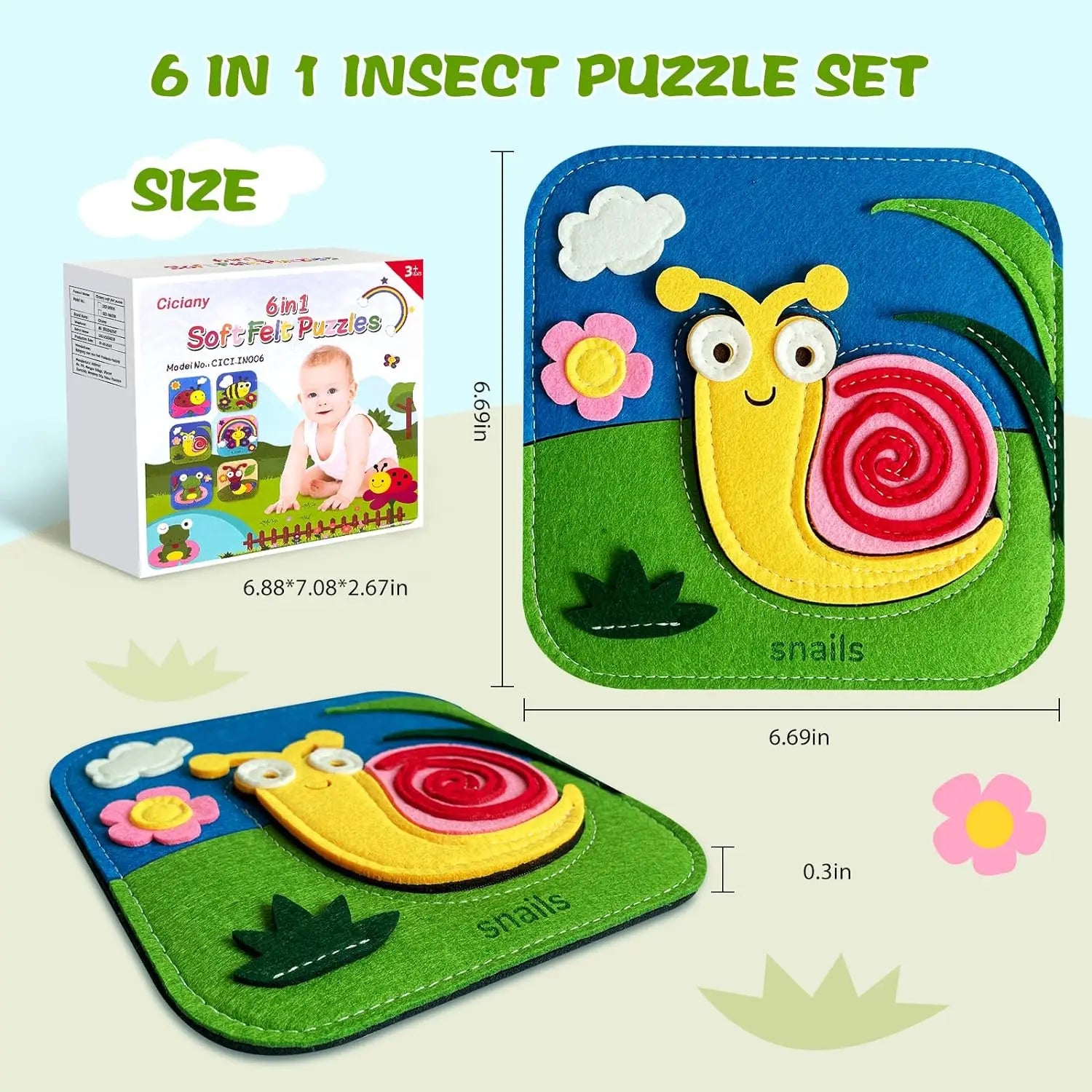 Montessori Toys Busy Book for Kids Color Shape Animal Cognition Early Education Toys Giraffe Quiet Book Fine Motor Toys
