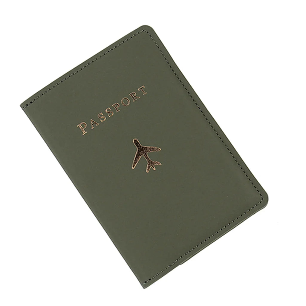 Airplane Passport Cover Women Men Travel Passport Case Pu Leather Fashion Passport Wallet Purse Girl Passport Credit Card Holder