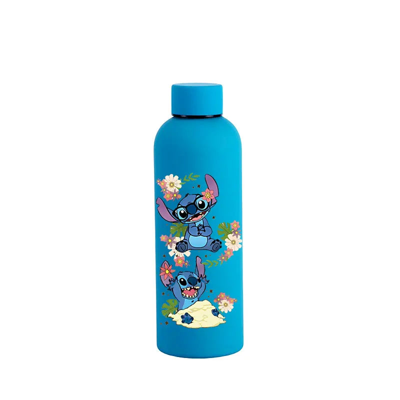 Lilo&Stitch Insulated Cup Sports Small Mouth Bottle Angel Colour Double-layer Vacuum Stainless Steel Cola Coffee Frosted Bottle
