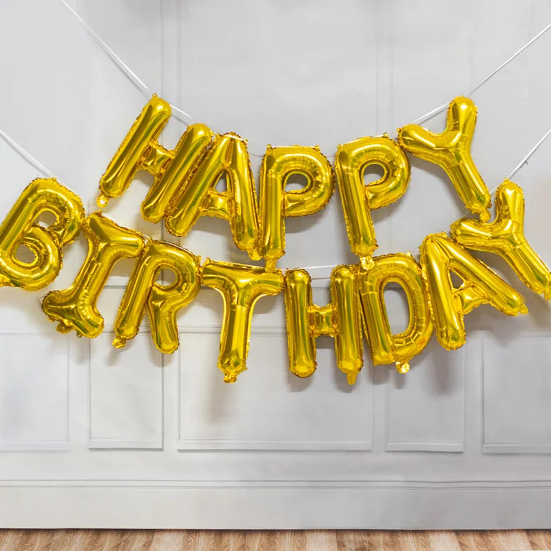 Balloons Party Supplies Birthday Decoration Happy Anniversary Baby Shower Girl Boy Gender Reveal Children's Blue Foil Balloon