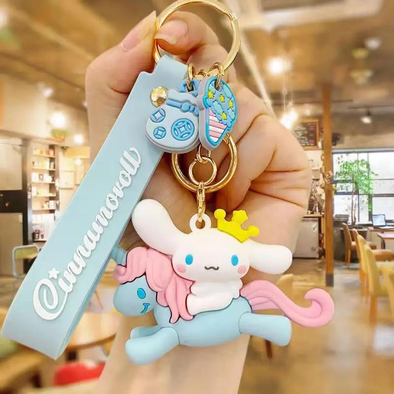 Sanrio Unicorn Series Keychain Cinnamoroll Pendant Little Twin Stars Accessories Hello Kitty My Melody Bag Charms Birthday Gift