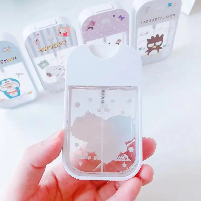 Sanrio Travel Bottle Refillable Melody Hello Kitty Spray Bottle Travel Portable Cinnamoroll Kuromi Pompompurin Bottl Girl Gifts