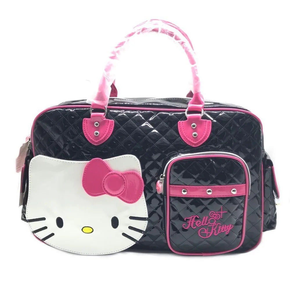 Hello Kitty Handbag Sanrio Travel Satchel Anime Kit Bag Sweetheart Hottie Y2K Girl Crossbody Pu High Capacity Bag Wholesale