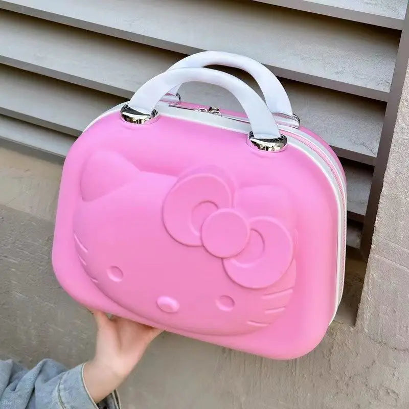 Hello Kittys Trolley Case Girls Sanrioed Universal Wheel Trolley Portable Suitcase Cartoon Travel Boarding Case Kids Toys Gift