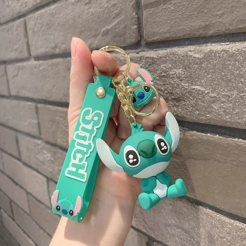 Lilo & Stitch Toys Keychian Children Anime Stitch Pendant Doll Keyring Kawaii Angel Keychians Cute Girls Christmas Gifts