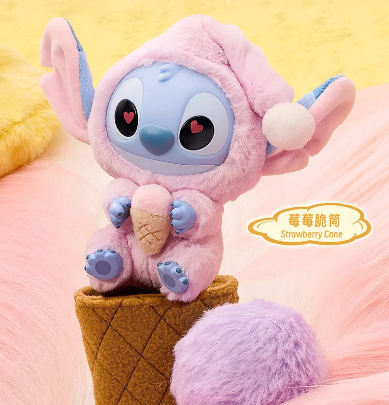 Genuine Stitch Eat Something Before Sleep Series Plush Blind Box Vinyl Toy Cute Doll Mystery Box Bag Pendant Decor for Girl Gift