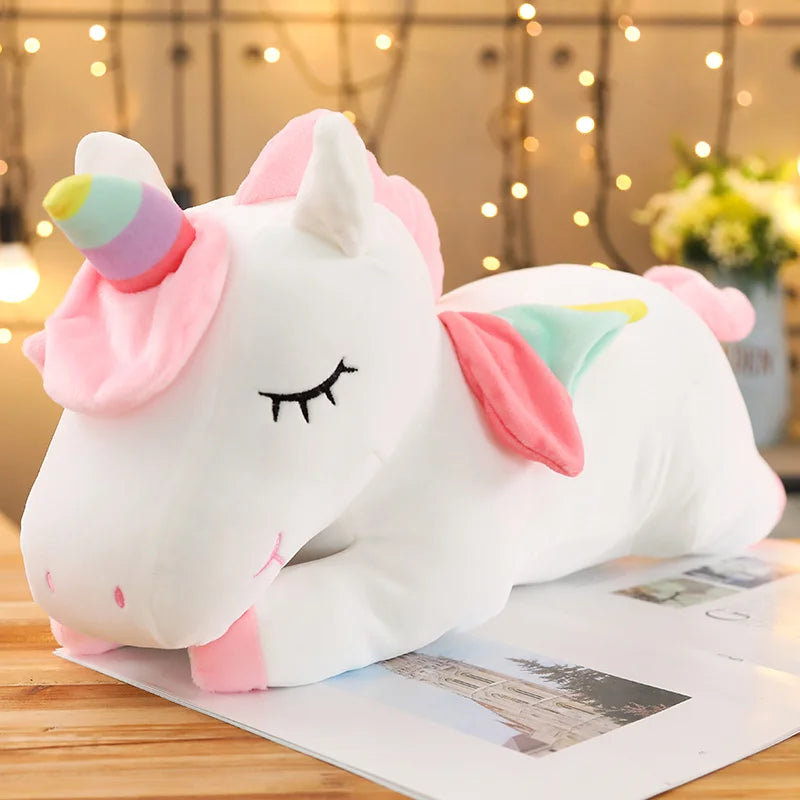 25-100CM Giant Size Unicorn Plush Toy Soft Stuffed Cartoon Unicorn Dolls Animal Horse High Quality Birthday Gift