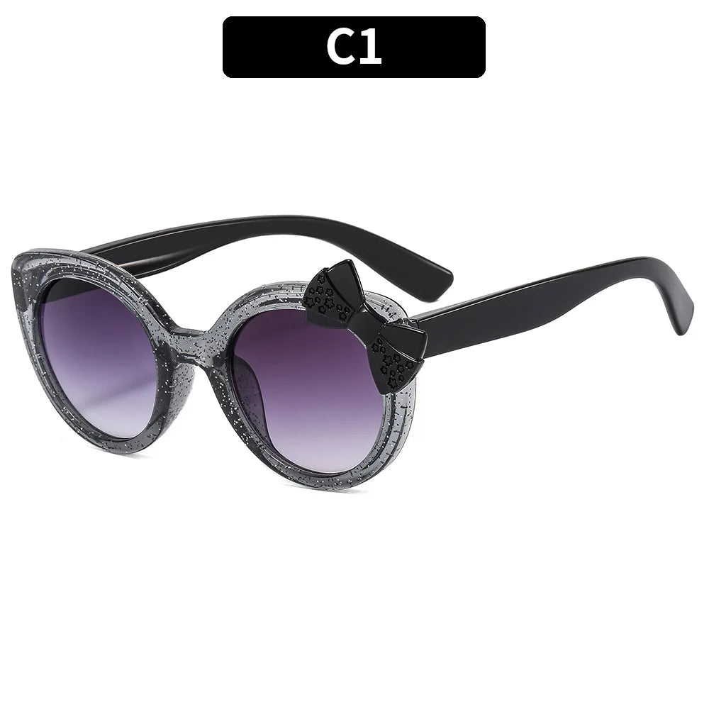 Girls Boys Cute Animal Cartoon Ears Sunglasses Outdoor Sun Protection Children Lovely Vintage Sunglasses Protection Classic Kids