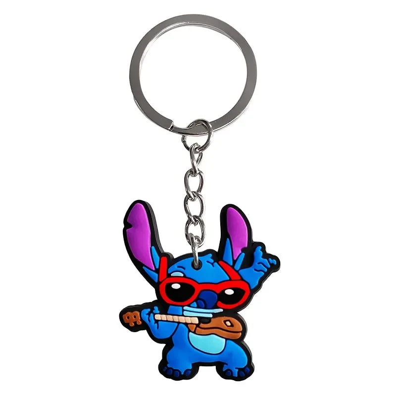 10pcs Lilo &Stitch Keychains for Kids Birthday Party Decoration Gift Bag Fillers Stuffer School Carnival Reward Party Supplies