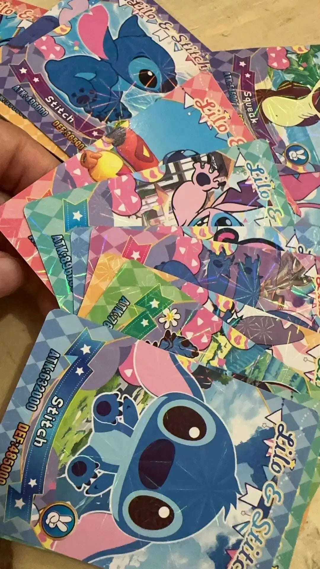 New Interstellar Baby Collection Card Shiny Stitch Cute Stitch Cards Gam Anime Battle Carte for Children Gift Toy