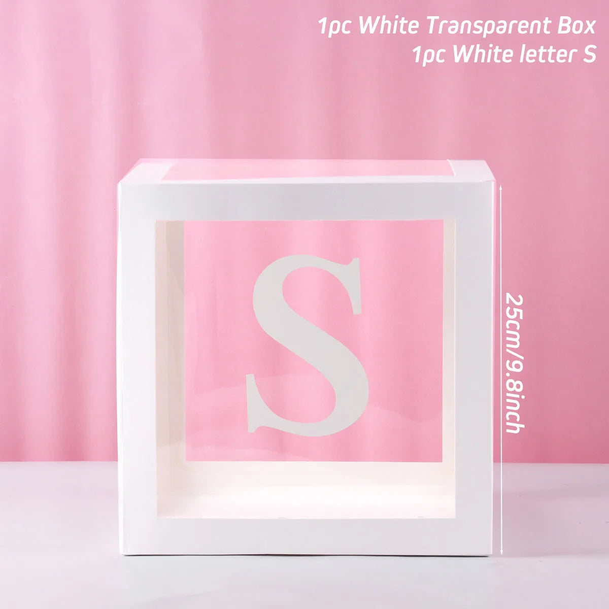 Transparent Baby Shower Box Boy Girl Birthday Decor 1st One First Birthday Wedding Party Decor Christening Babyshower Supplies