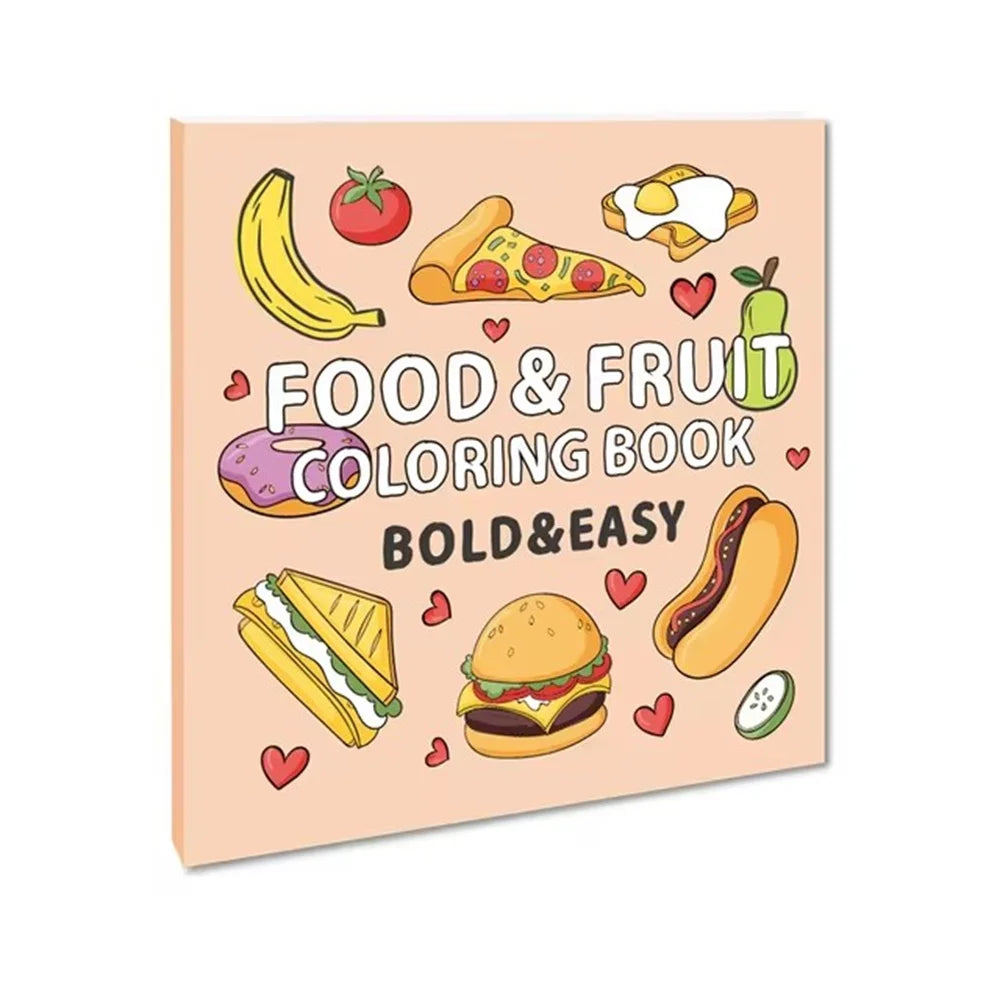 Food And Fruit Coloring Book Food & Drink Colouring Book Bold And Easy Colouring Book For Family Fun And Creative Relaxation