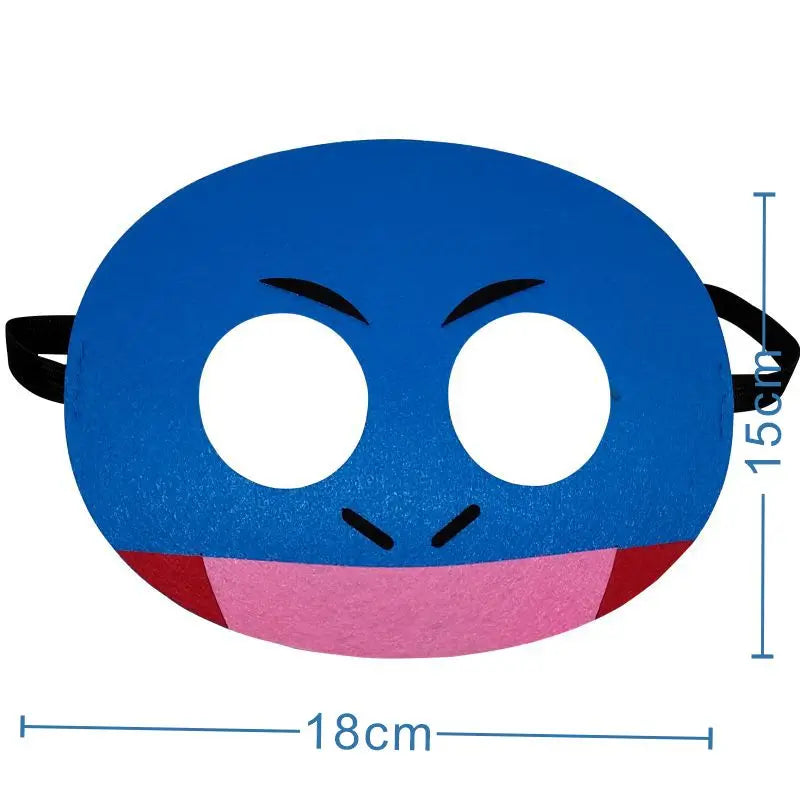 12Pcs Pokemon Felt Mask Anime Cosplay Pikachu Eevee Eye Mask Kids Birthday Party Decoration Dress Up Masquerade Party Supplies