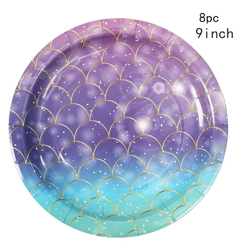 Mermaid Birthday Balloons Set 32inch Purple Number Shell Foil Ballon Girls Happy Little Mermaid 1st 2nd 3rd 4th Birthday Balloon
