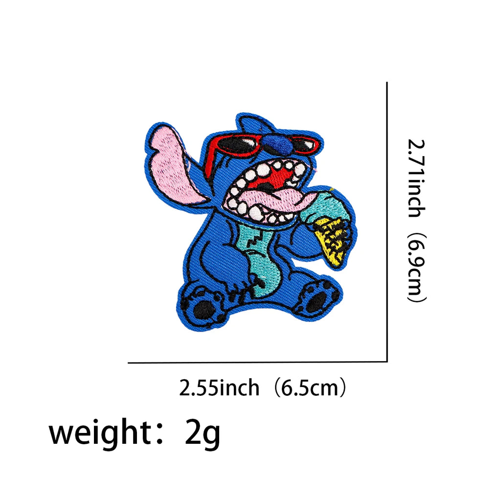 Cute Stitch Patches On Clothes Cartoon Mushu Dragon Embroidered Patches Animals Badges Iron On Patch DIY Clothing Accessories