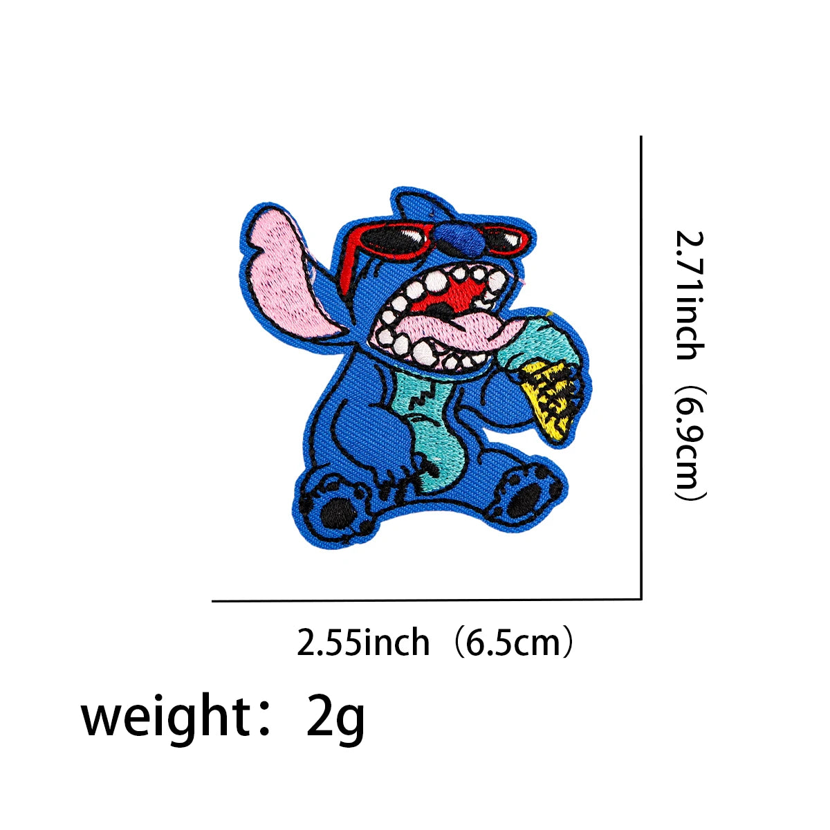 Cute Stitch Patches On Clothes Cartoon Mushu Dragon Embroidered Patches Animals Badges Iron On Patch DIY Clothing Accessories