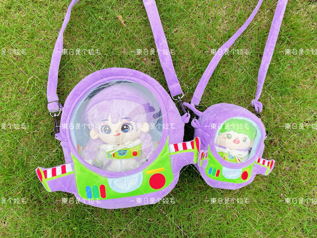Labubu Bag Toy Story Buzz Lightyear Style Animation Peripheral Satchel 20cm Cotton Doll Bag Portable Cute Gift