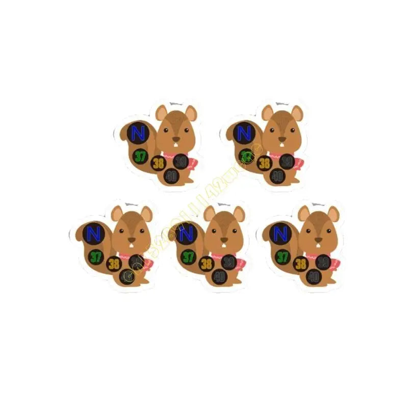5PCS Kids Forehead Thermometer Strip Cartoon Fever Temperature Stickers for Baby DXAD