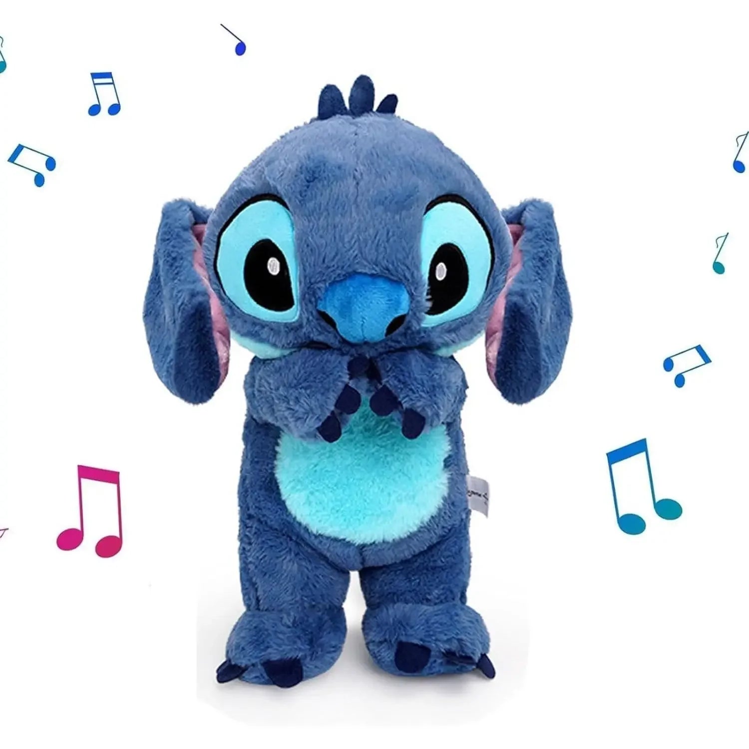 New 30cm Plush Breathing Stitch Doll Soothing Peluche Lilo&Stitch Kawaii Toy Anime Music Light Child Sleep Model Kid Gift