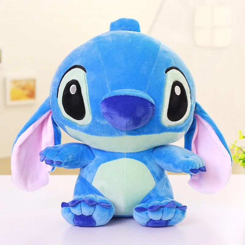 New Blue Pink Lilo & Stitch Hug The Duck Doll Cartoon Angel Plush Toy Cute Anime Soft Stuffed Kawaii Children's Birthday Gift