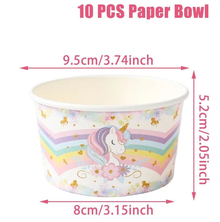 Unicorn Party Supplies Rainbow Unicorn Paper Plates Cups Napkin for Baby Shower First Girls Birthday Party Decorations