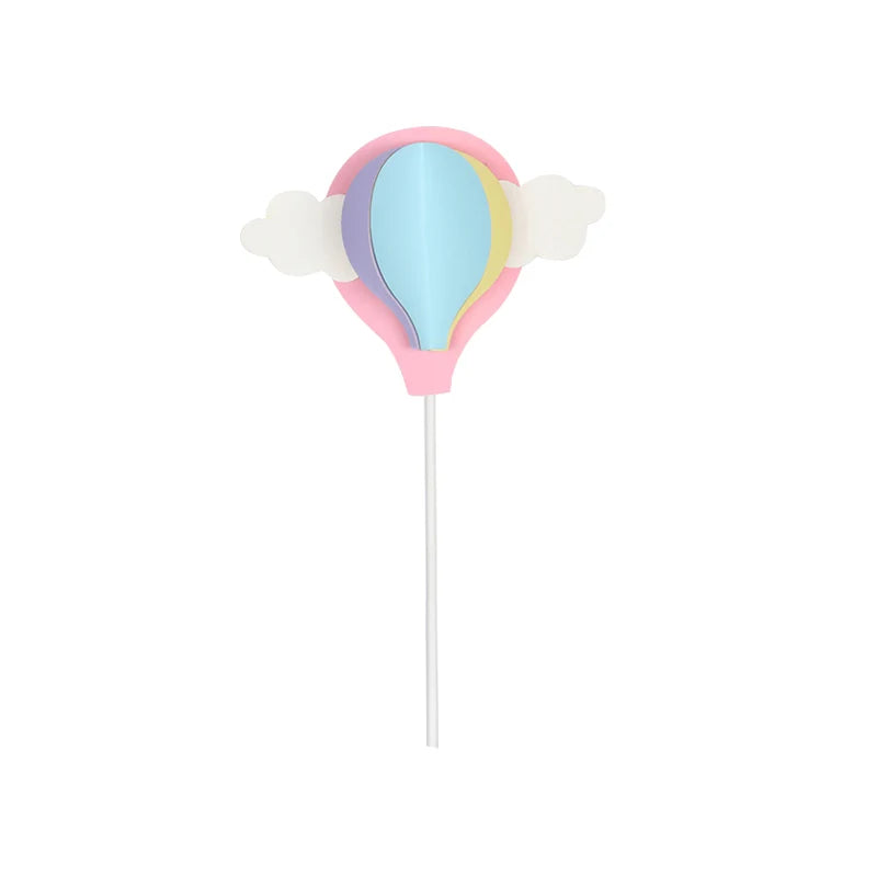 Unicorn Girls Cake Topper Kids 1st Birthday Decor Cloud Rainbow Balloon Cupcake Toppers Baby Shower Christening Cake Decorating