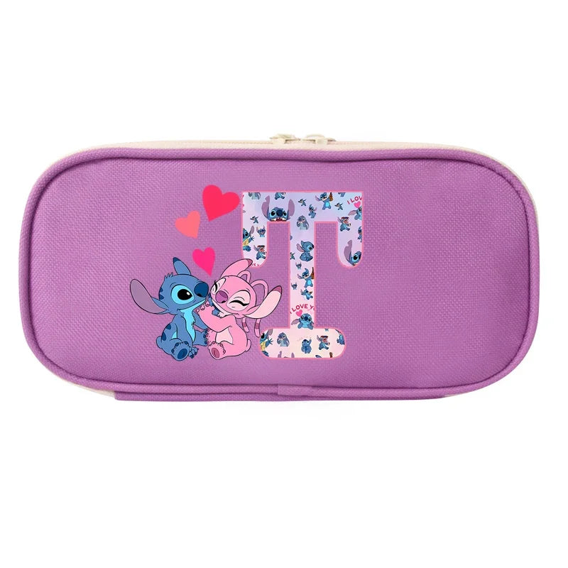 Lilo&Stitch Pencil Box Letter A B C Student School Supplies Stationery Kids Penbag Pencilcase Kawaii Boy Girl Birthday Cute Gift