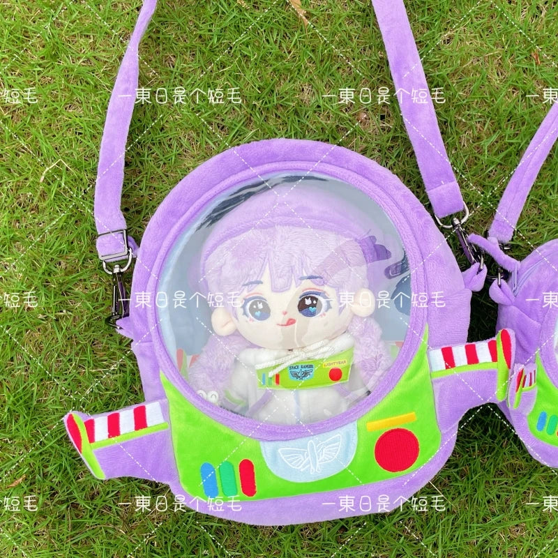 Labubu Bag Toy Story Buzz Lightyear Style Animation Peripheral Satchel 20cm Cotton Doll Bag Portable Cute Gift