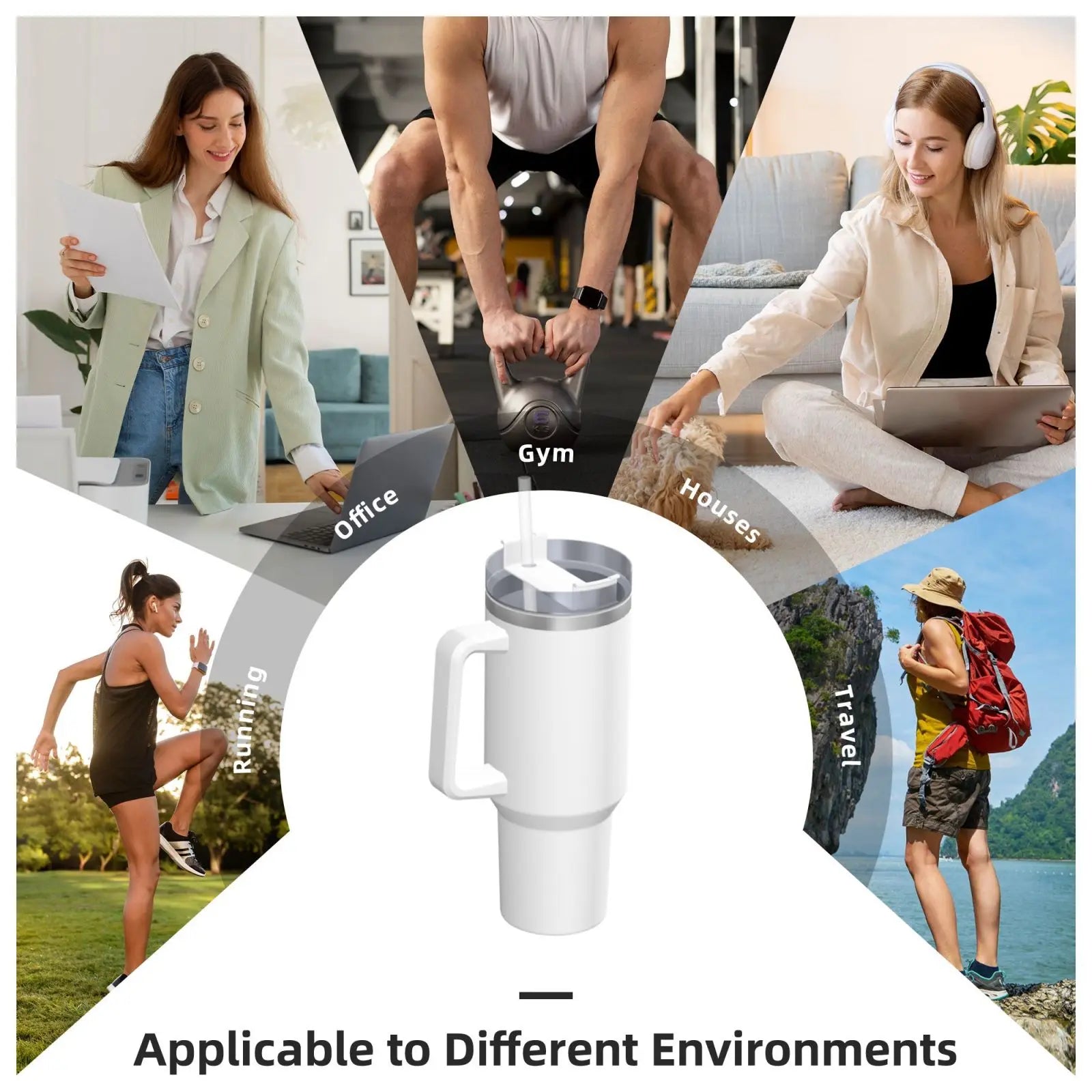 Stainless Steel Tumbler   Stitch Mugs Cup With Straws Travel Cold and Hot Water Bottle Heat Preservation 40oz Thermal Mug