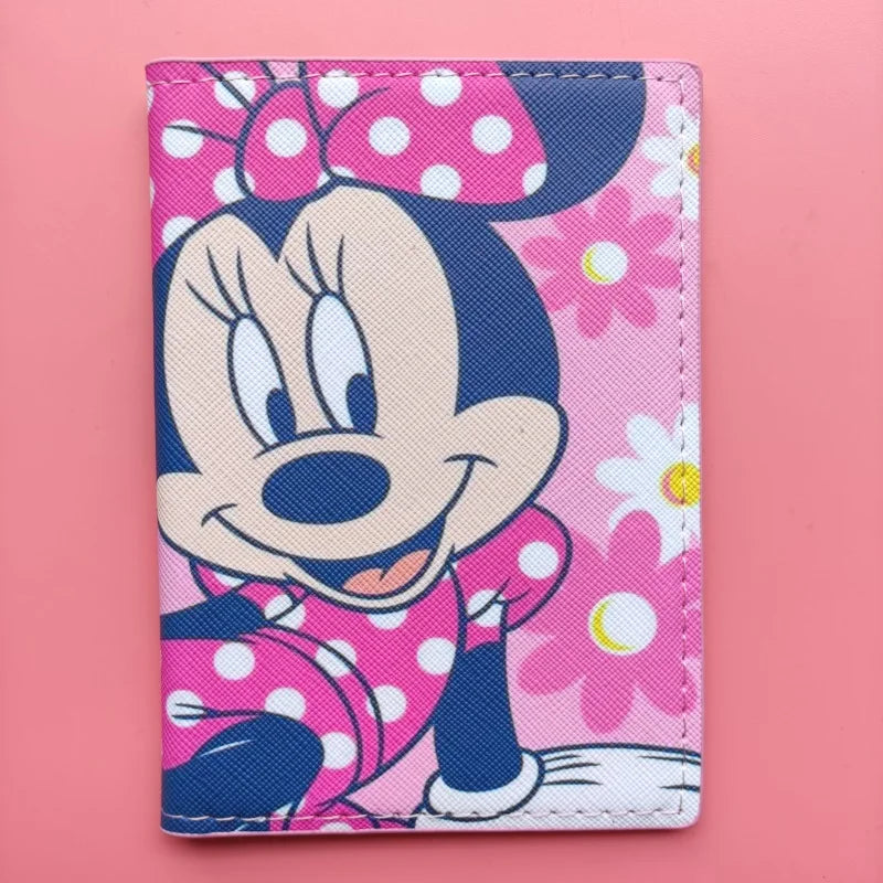 Lovely Minnie Passport Cover for Girls Travel Passport Case Leather Red Cute Passport Wallet Purse Kids Passport Holder