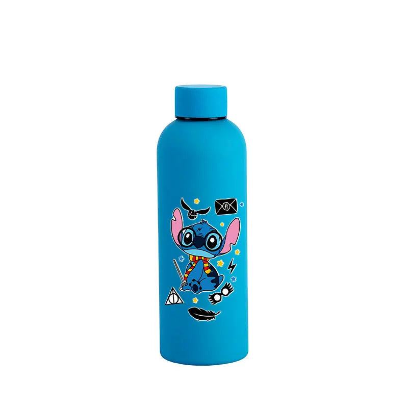 Lilo&Stitch Insulated Cup Sports Small Mouth Bottle Angel Colour Double-layer Vacuum Stainless Steel Cola Coffee Frosted Bottle