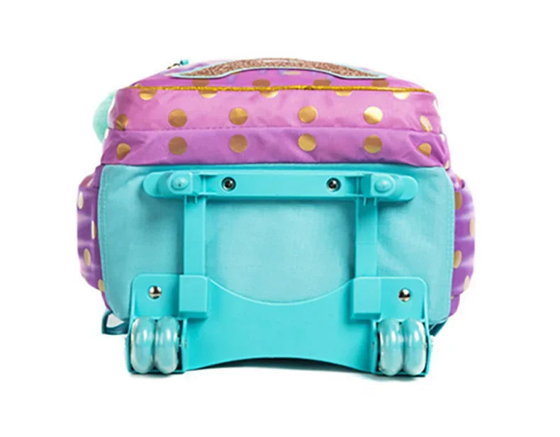 Children's School Backpack with Wheels Kids Wheeled School Bag Teenagers Bag Girls Canvas Backpack Travel Luggage Trolley Bags