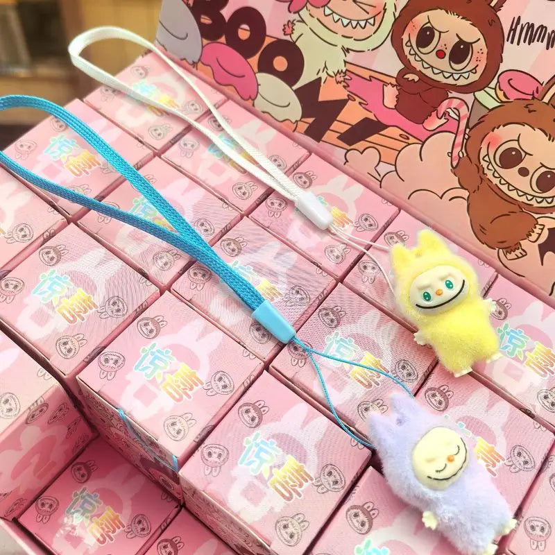 New Cartoon Labubu Resin Plush Blind Box Pendant Backpack Accessories Desktop Cute Ornament Children'S Surprise Birthday Gifts