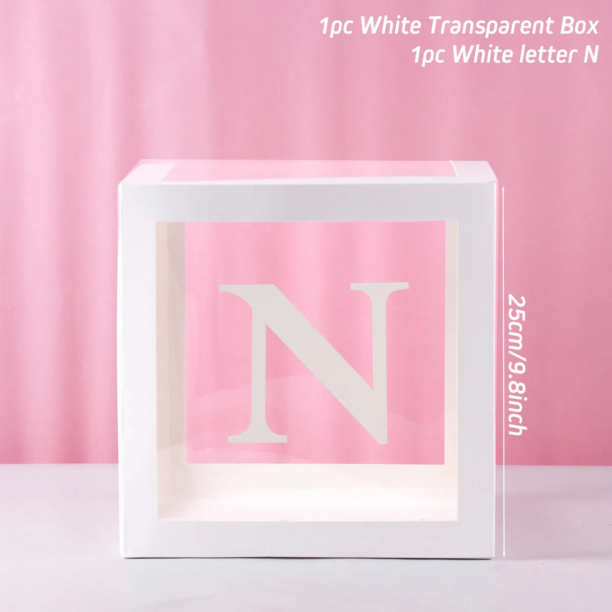 Transparent Baby Shower Box Boy Girl Birthday Decor 1st One First Birthday Wedding Party Decor Christening Babyshower Supplies